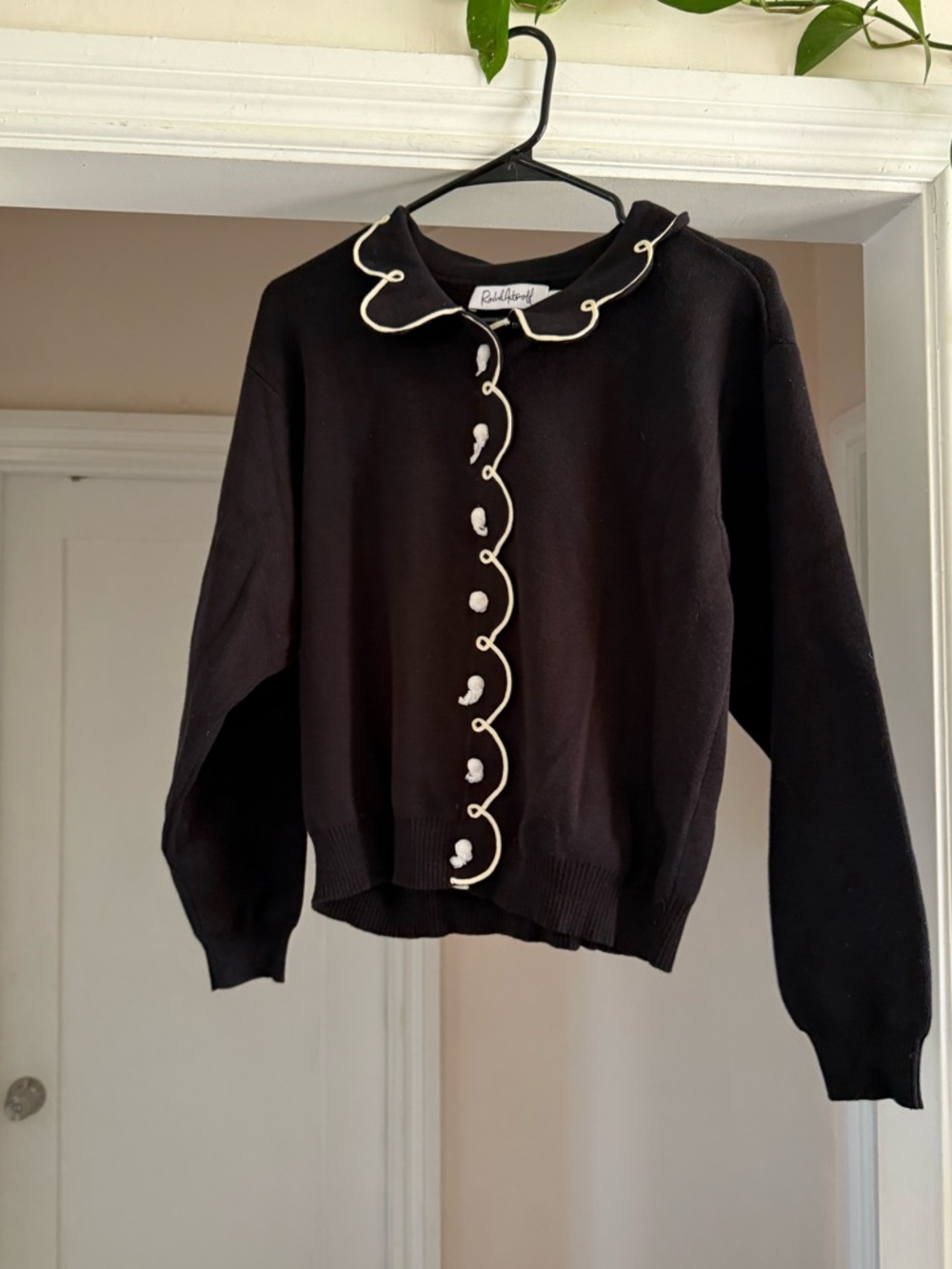 Rachel Antonoff cupcake cardigan sweater black size xxl